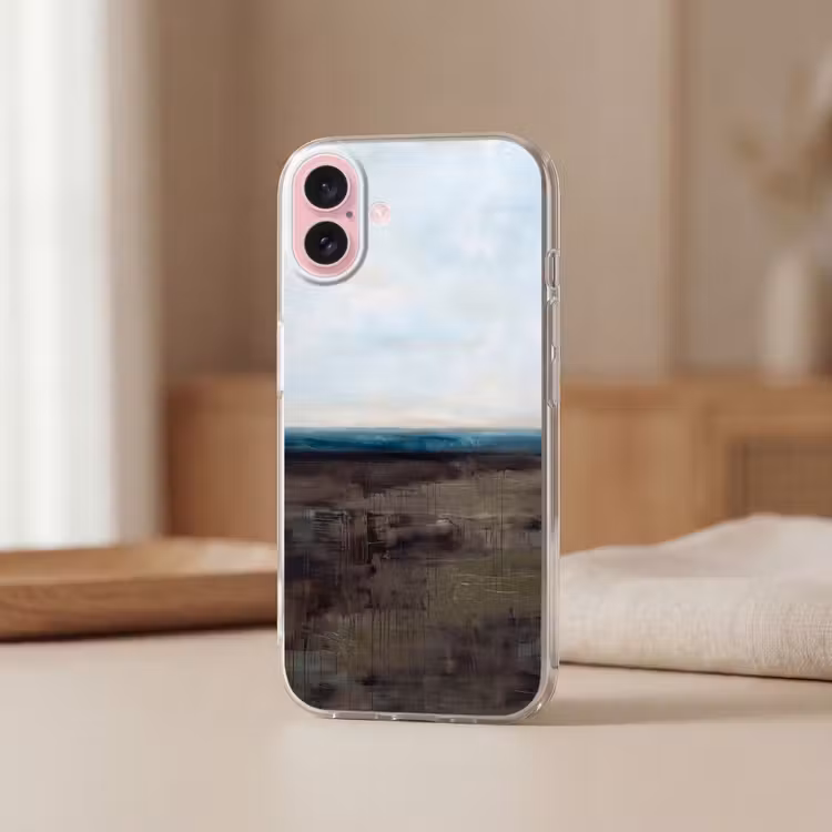 Telefoonhoesje - Abstract - Landschap - Horizon - Blauw - Modern — 3