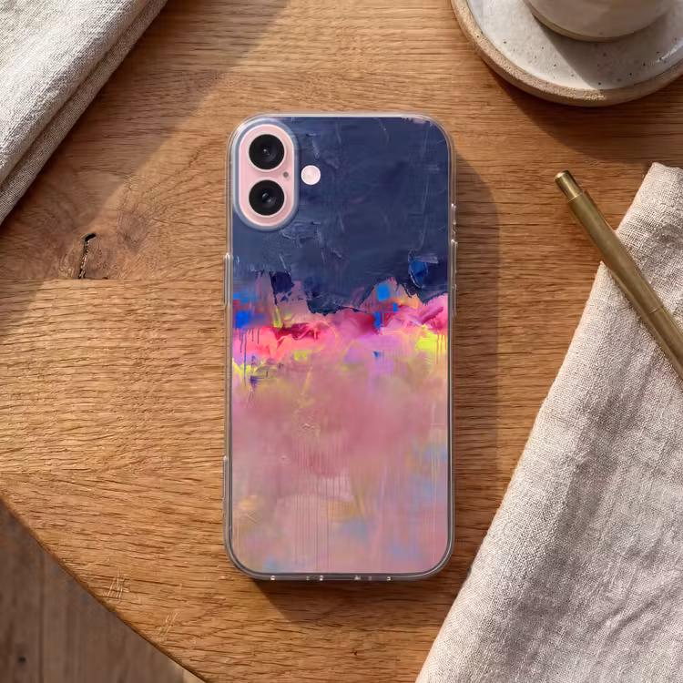 Telefoonhoesje - Abstract - Textuur - Kleuren - Modern - Roze — 2