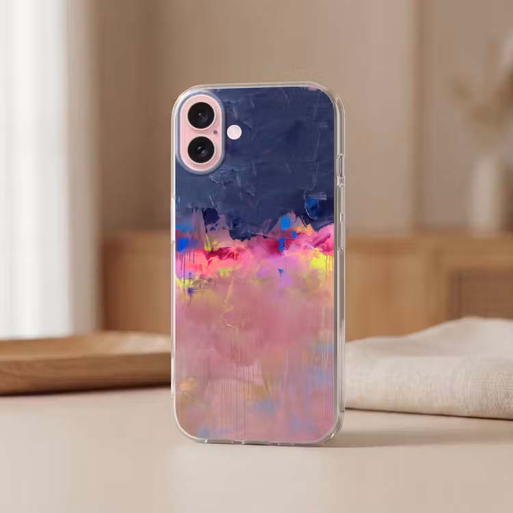 Telefoonhoesje - Abstract - Textuur - Kleuren - Modern - Roze — 3