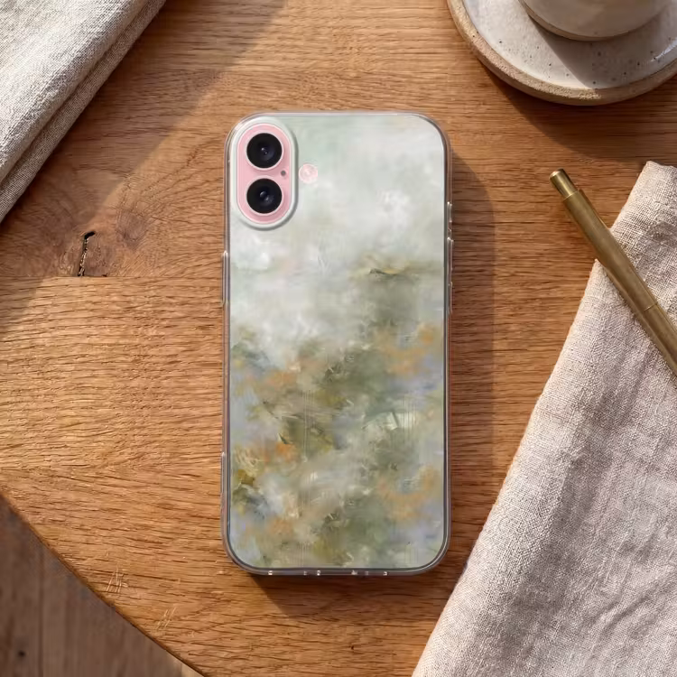 Telefoonhoesje - Abstract - Groen - Beige - Modern - Kunst — 2