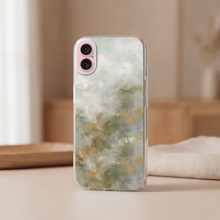 Telefoonhoesje - Abstract - Groen - Beige - Modern - Kunst — 3