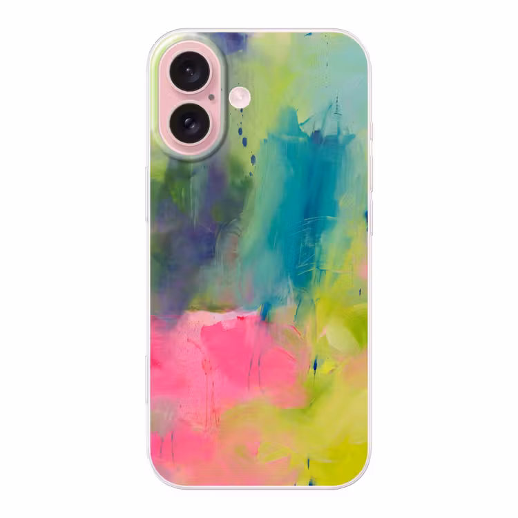 Telefoonhoesje - Abstract - Kleuren - Modern - Groen - Roze — 1