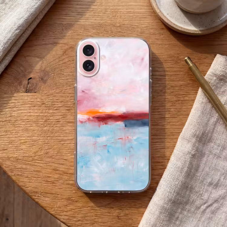 Telefoonhoesje - Abstract - Kleuren - Modern - Kunst - Roze — 2