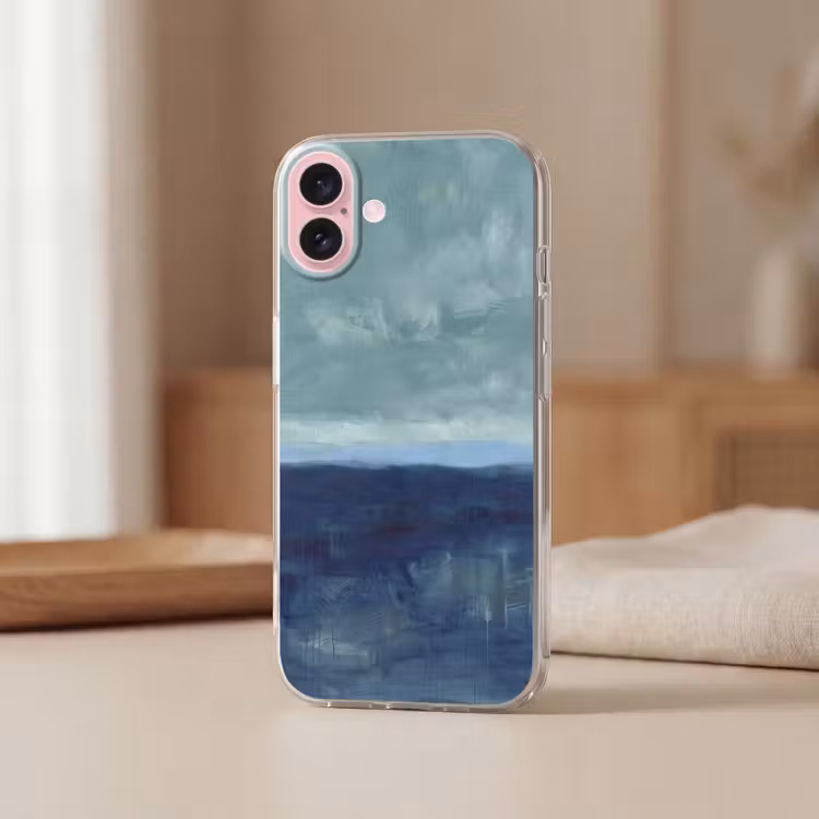 Telefoonhoesje - Abstract - Lagen - Rust - Modern - Blauw — 3