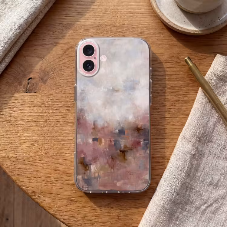 Telefoonhoesje - Abstract - Vloeiend - Kunst - Modern - Beige — 2