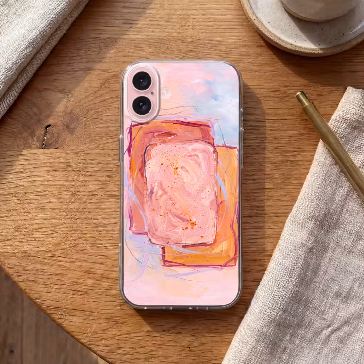 Telefoonhoesje - Abstract - Vormen - Modern - Roze — 2