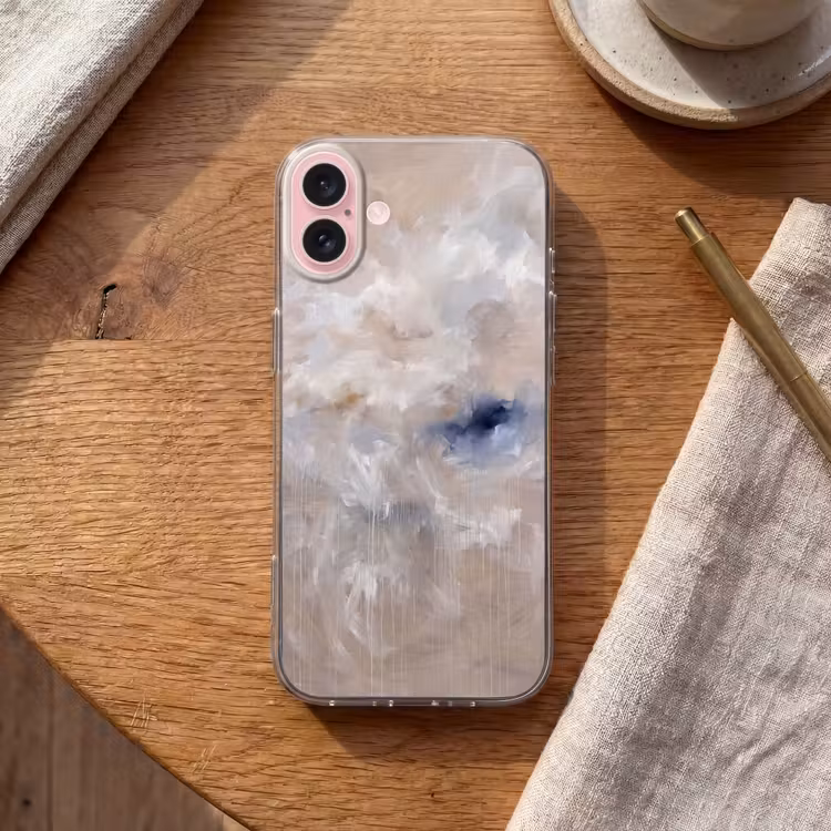 Telefoonhoesje - Abstract - Wolken - Sfeer - Modern - Beige — 2