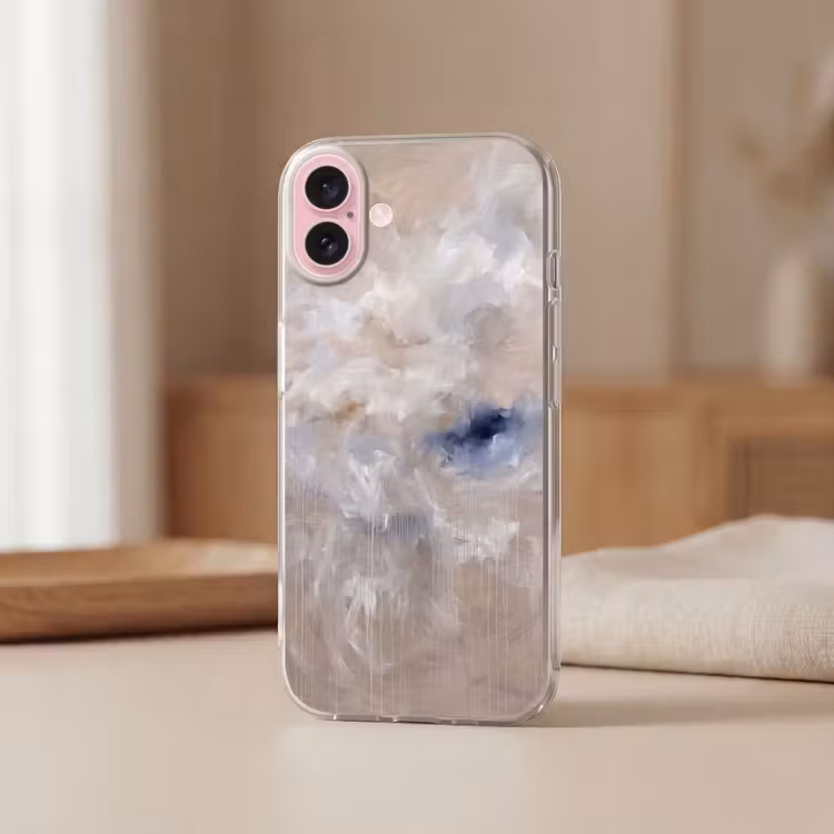 Telefoonhoesje - Abstract - Wolken - Sfeer - Modern - Beige — 3