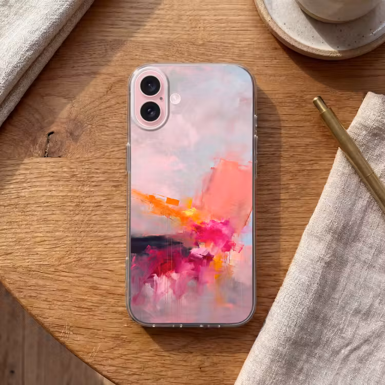Telefoonhoesje - Abstract - Kleurrijk - Modern - Roze — 2