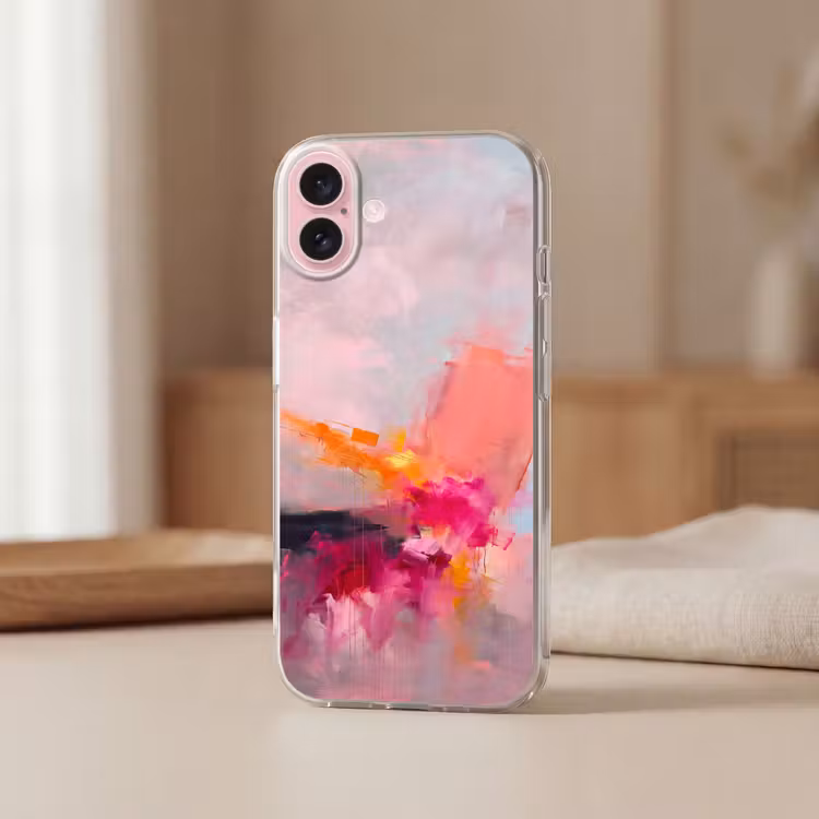 Telefoonhoesje - Abstract - Kleurrijk - Modern - Roze — 3