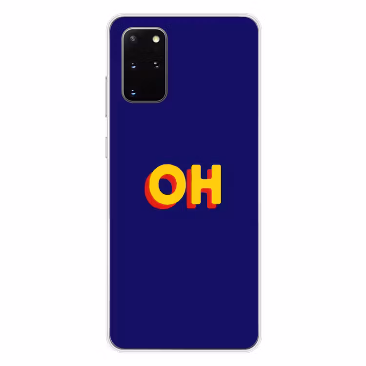 Telefoonhoesje - Blauw - Geel - OH - Schaduw — 4