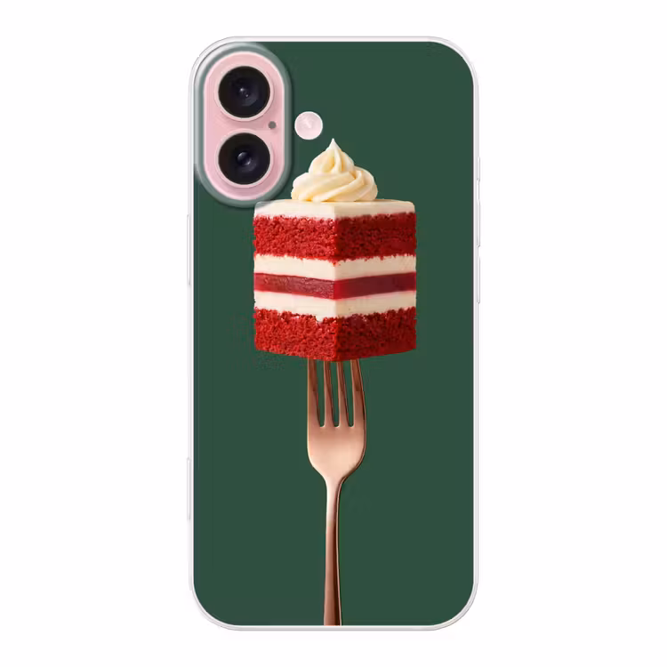Telefoonhoesje - Cake - Vork - Rood — 1