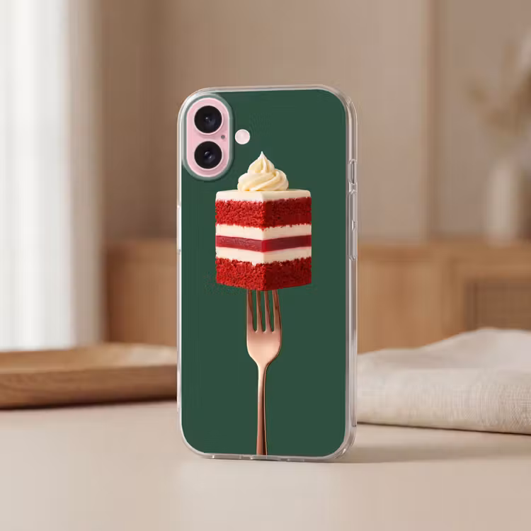Telefoonhoesje - Cake - Vork - Rood — 3