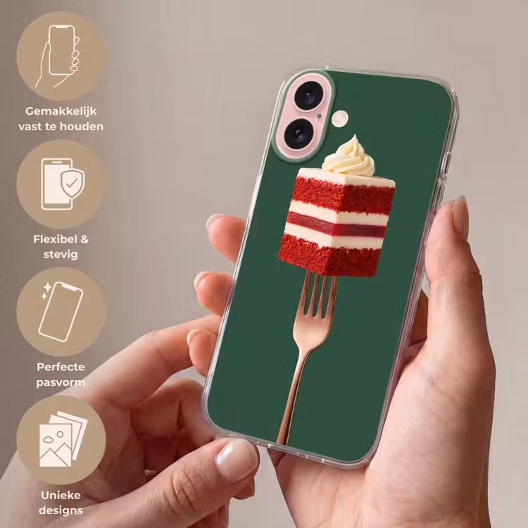 Telefoonhoesje - Cake - Vork - Rood — 4