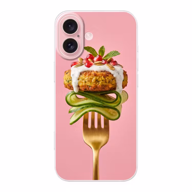 Telefoonhoesje - Eten - Vork - Roze — 1
