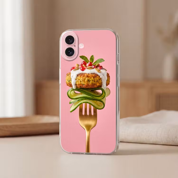 Telefoonhoesje - Eten - Vork - Roze — 3