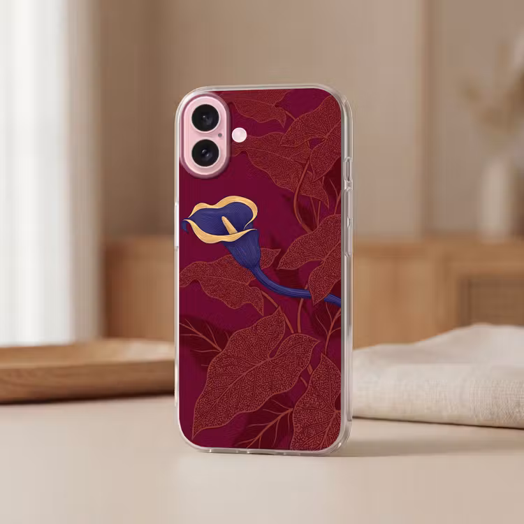 Telefoonhoesje - Bloemen - Modern - Paars — 3