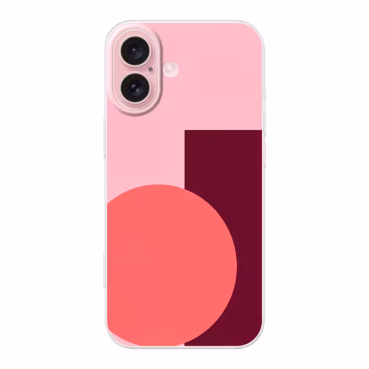 Telefoonhoesje - Abstract - Vormen - Roze - Modern - Design — 1