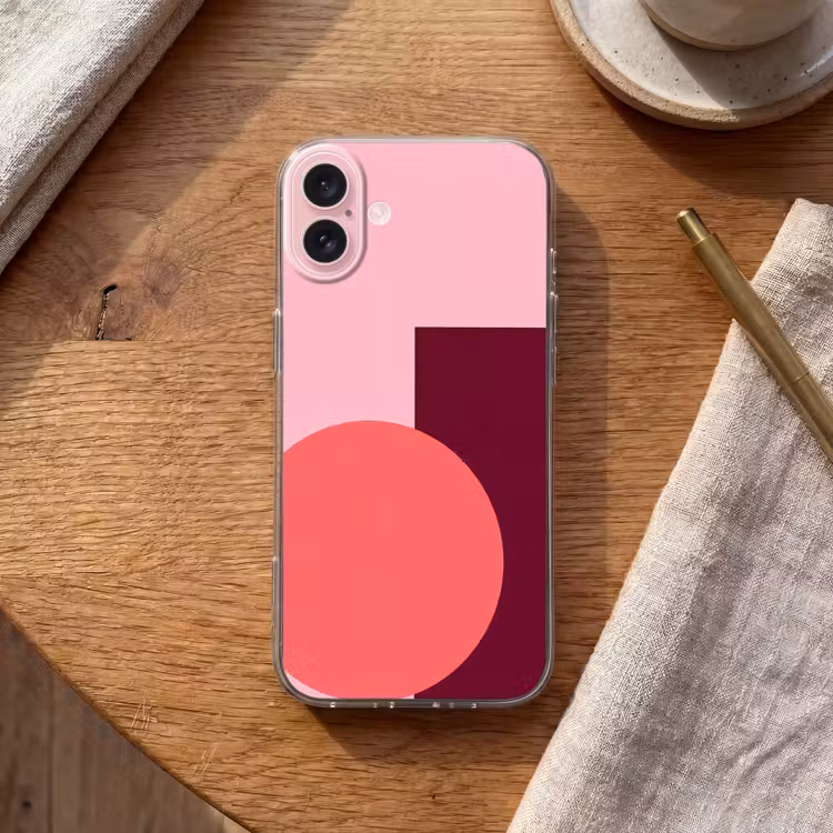 Telefoonhoesje - Abstract - Vormen - Roze - Modern - Design — 2
