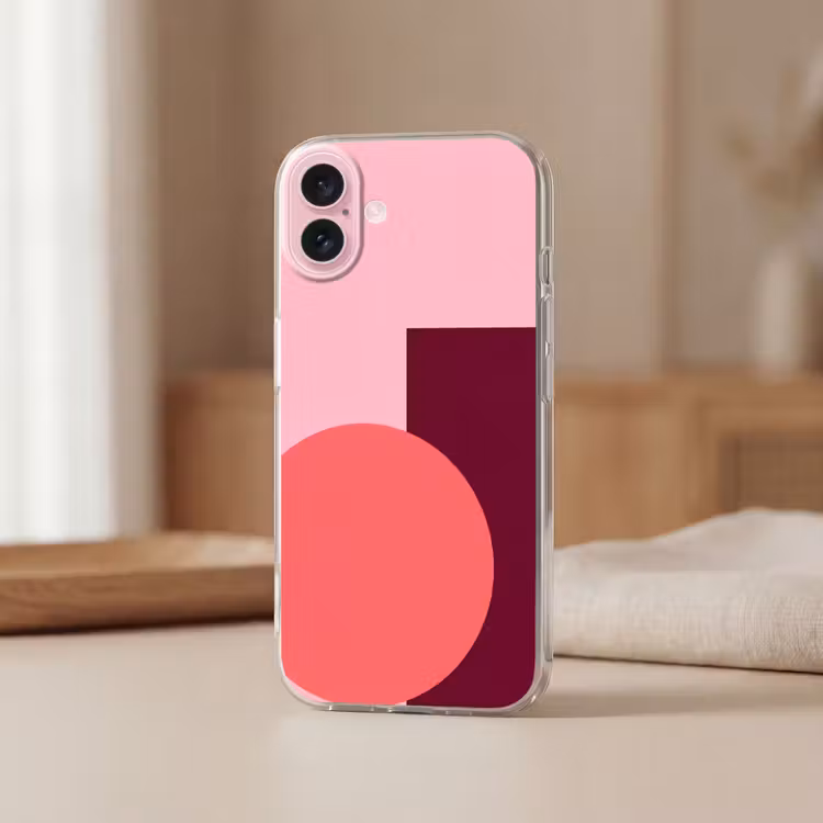 Telefoonhoesje - Abstract - Vormen - Roze - Modern - Design — 3