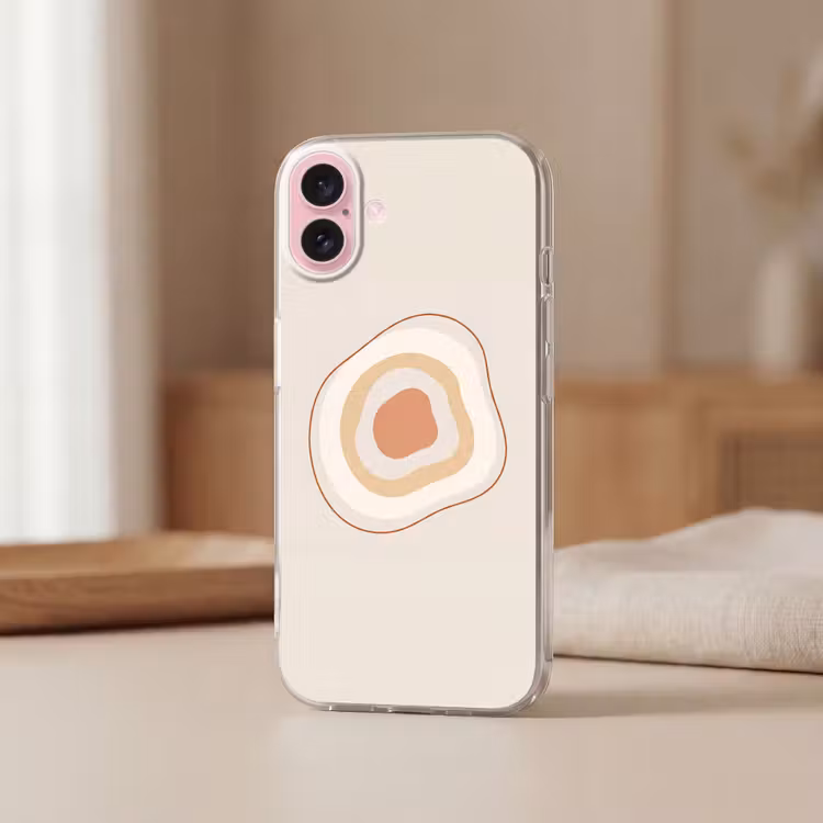 Telefoonhoesje - Abstract - Organisch - Modern - Beige - Kunst — 3