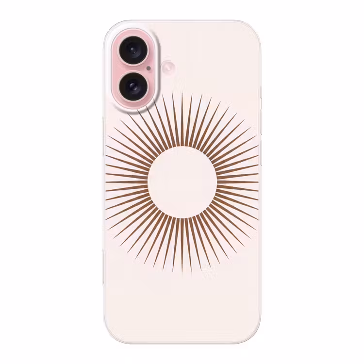 Telefoonhoesje - Abstract - Zon - Symbool - Modern - Beige — 1