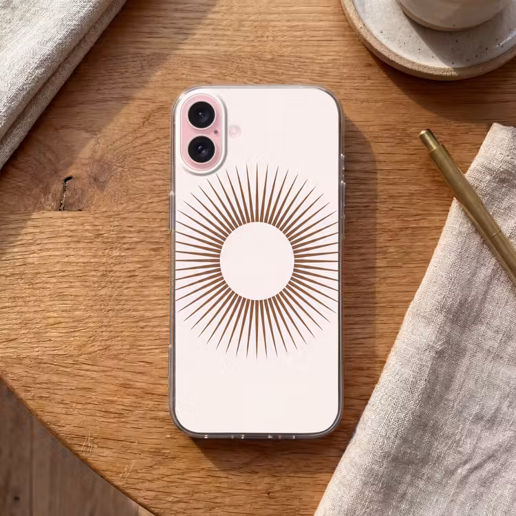 Telefoonhoesje - Abstract - Zon - Symbool - Modern - Beige — 2