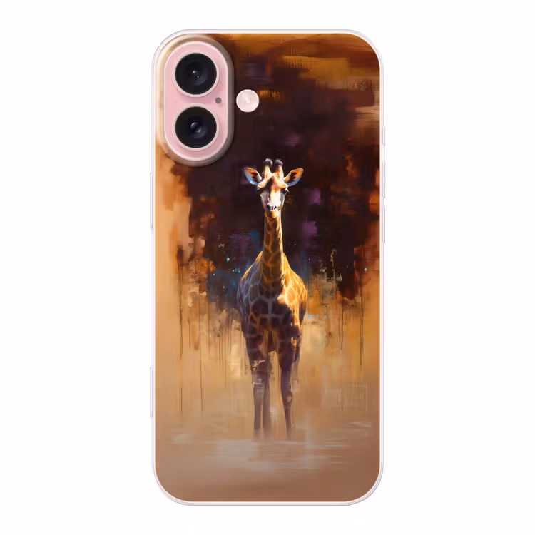 Telefoonhoesje - Giraf - Bruin - Abstract - Geschilderd — 1
