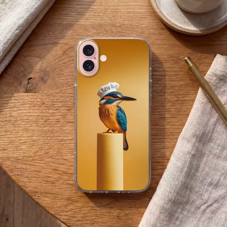 Telefoonhoesje - Ijsvogel - Pilaar - Koksmuts - Vogel — 2