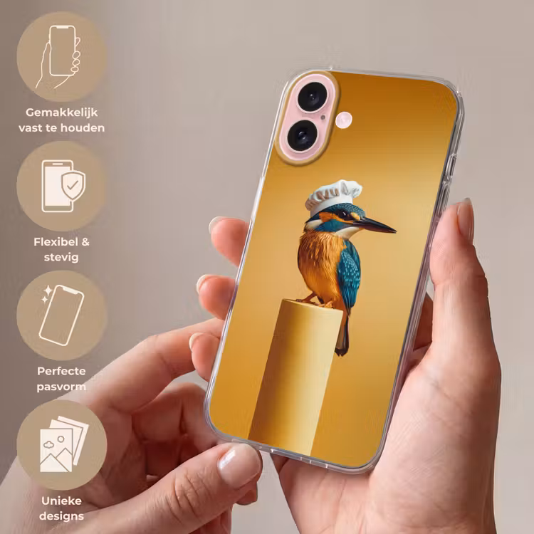 Telefoonhoesje - Ijsvogel - Pilaar - Koksmuts - Vogel — 4