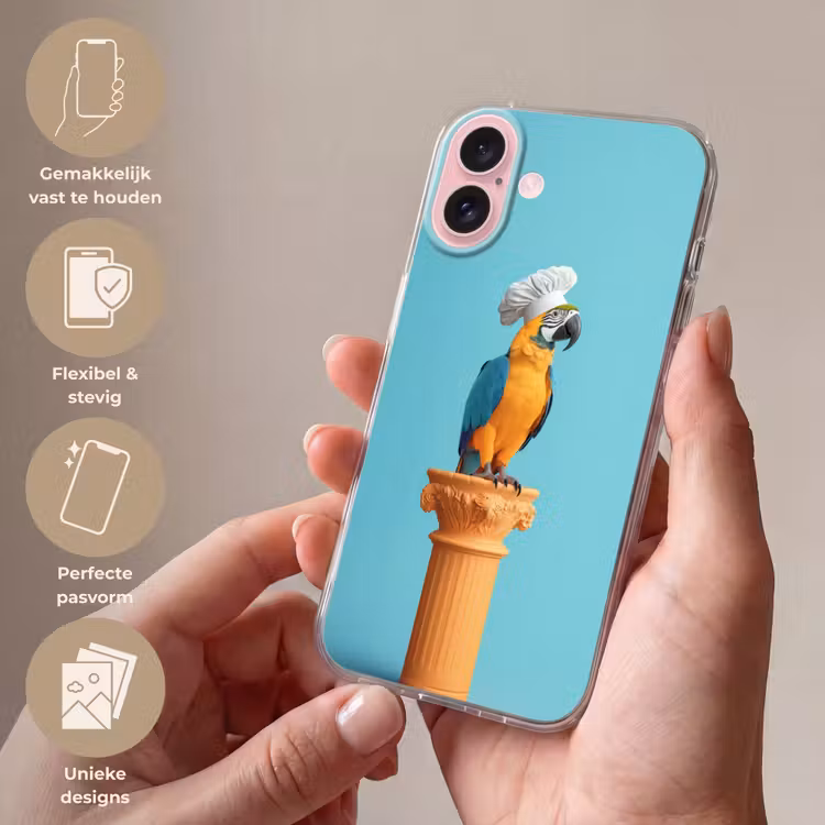Telefoonhoesje - Papegaai - Koksmuts - Grappig - Vogel — 4