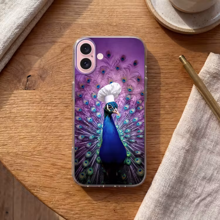 Telefoonhoesje - Pauw - Koksmuts - Cool - Paars — 2