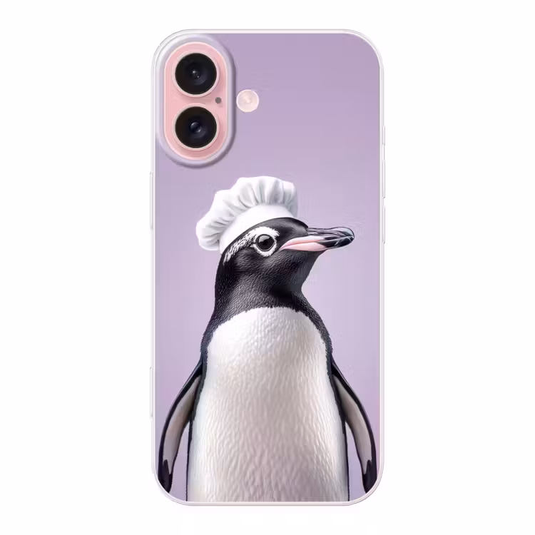 Telefoonhoesje - Pinguïn - Koksmuts - Lief - Paars — 1