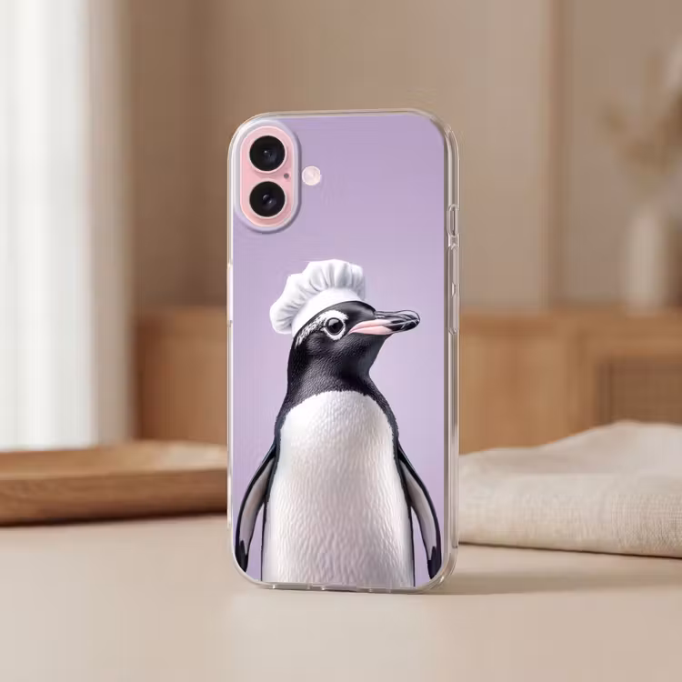 Telefoonhoesje - Pinguïn - Koksmuts - Lief - Paars — 3