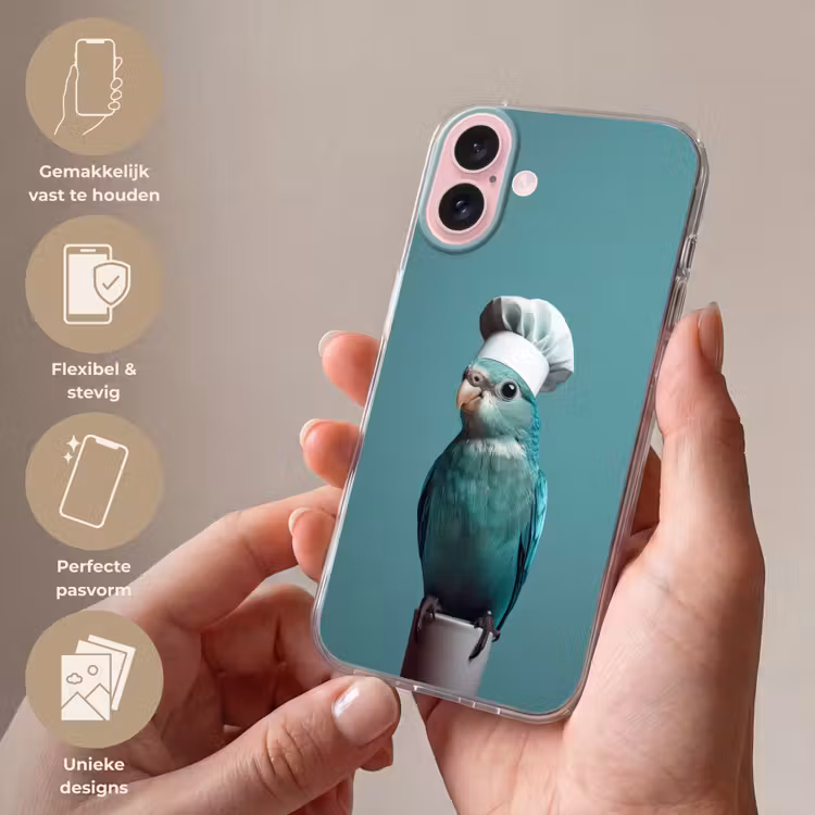 Telefoonhoesje - Parkiet - Vogel - Koksmuts - Cute — 4
