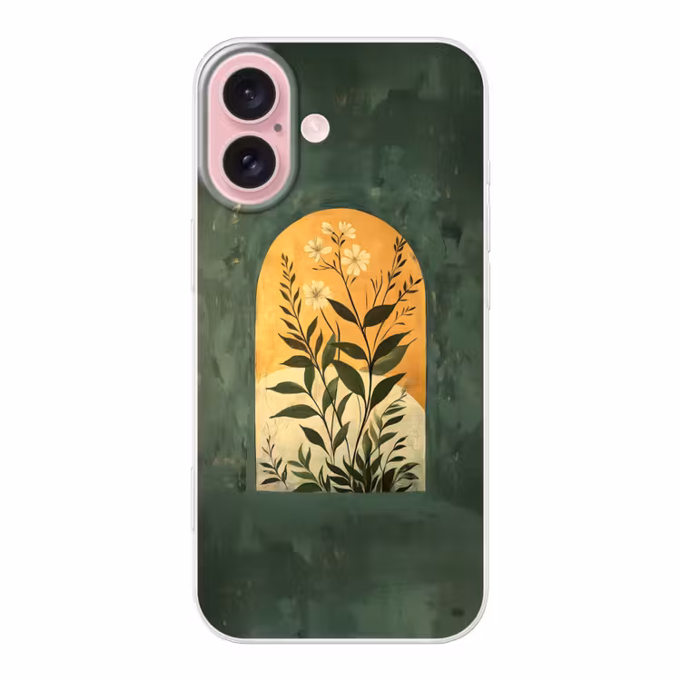 Telefoonhoesje - Plant - Bloemen - Wit — 1