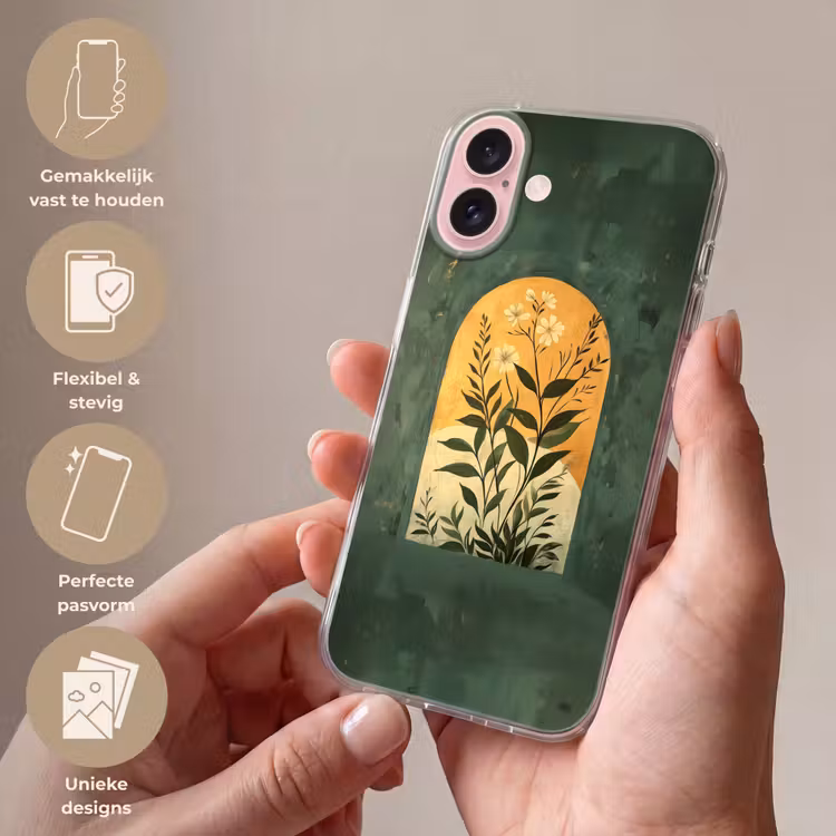 Telefoonhoesje - Plant - Bloemen - Wit — 4