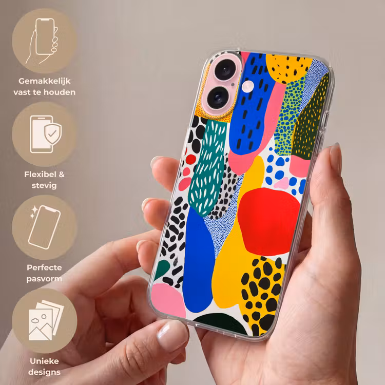 Telefoonhoesje - Stippen - Vormen - Modern - Kleuren — 4