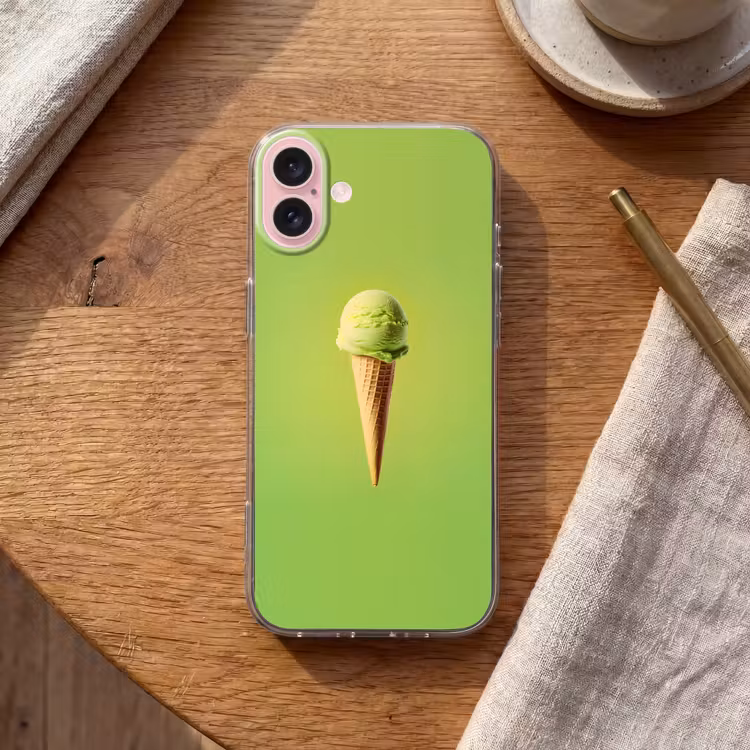 Telefoonhoesje - Hoorntje - Schepijs - Groen — 2