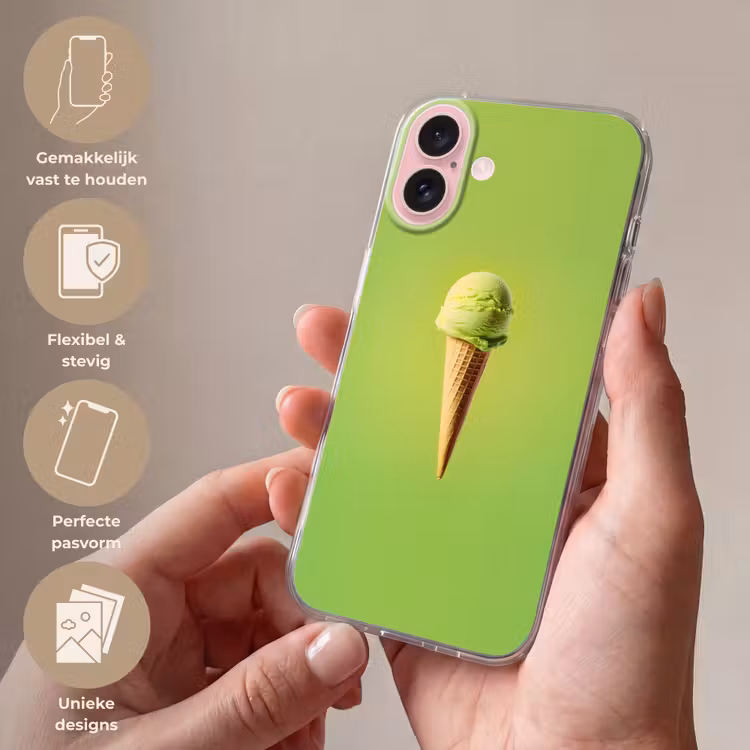 Telefoonhoesje - Hoorntje - Schepijs - Groen — 4