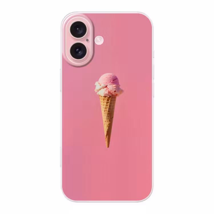 Telefoonhoesje - Hoorntje - Schepijs - Roze — 1