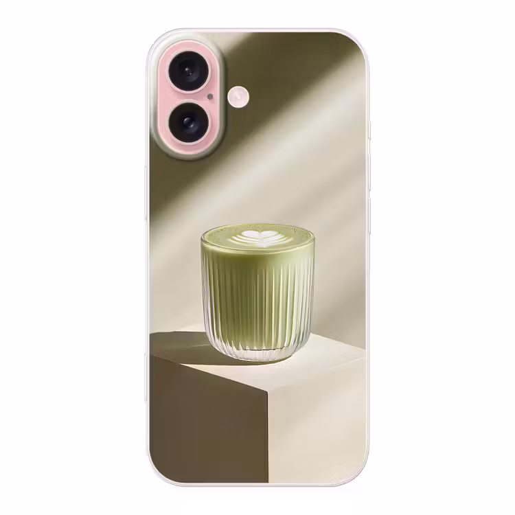 Telefoonhoesje - Matcha - Glas - Groen - Minimalistisch — 1