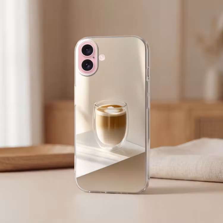 Telefoonhoesje - Mok - Latte - Minimalistisch - Schaduw — 3
