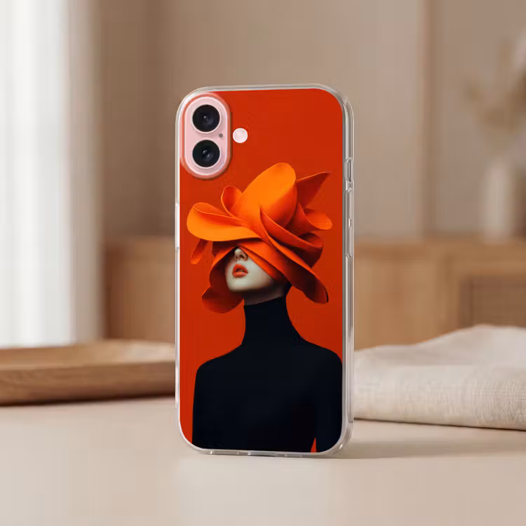 Telefoonhoesje - Oranje - Hoed - Vrouw — 3