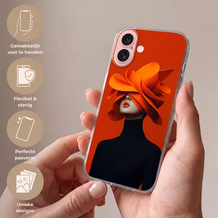 Telefoonhoesje - Oranje - Hoed - Vrouw — 4