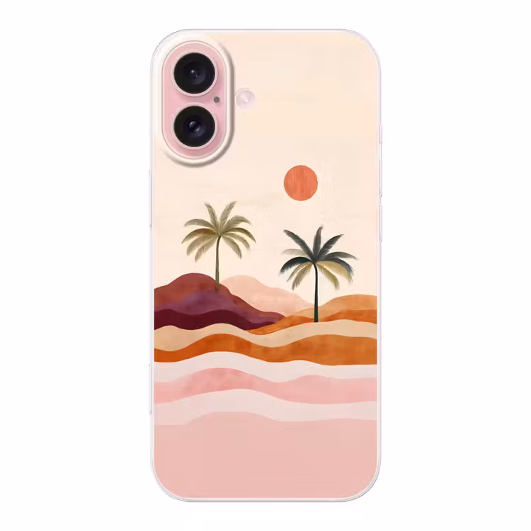 Telefoonhoesje - Palmbomen - Abstract - Zon - Heuvels — 1