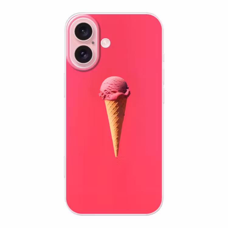Telefoonhoesje - Schepijs - Roze - Hoorntje — 1