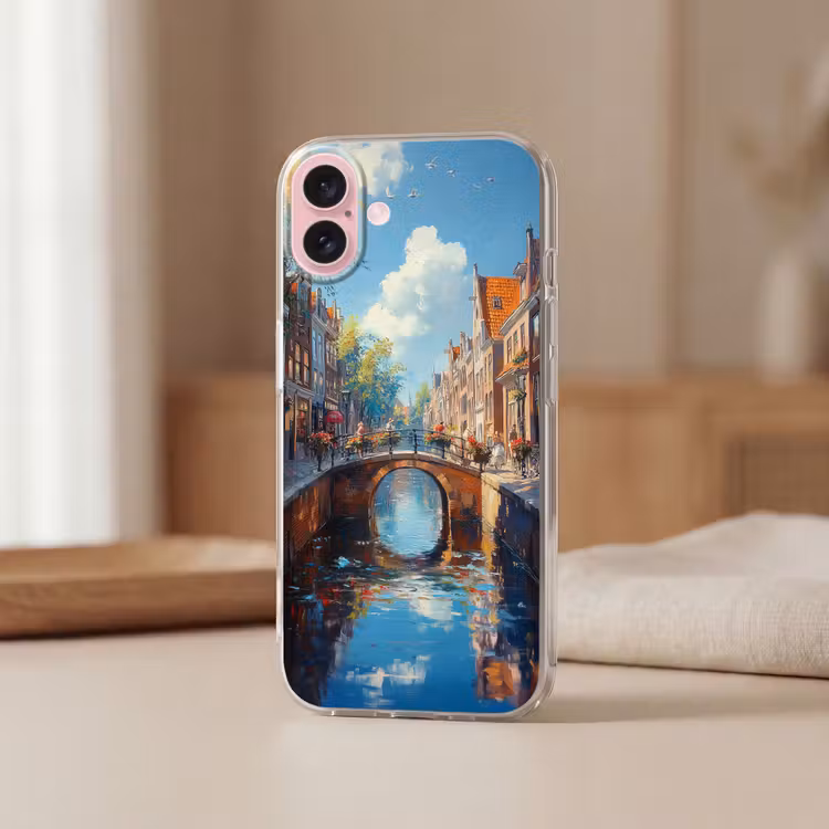 Telefoonhoesje - Stad - Gracht - Zon - Fietsen — 3