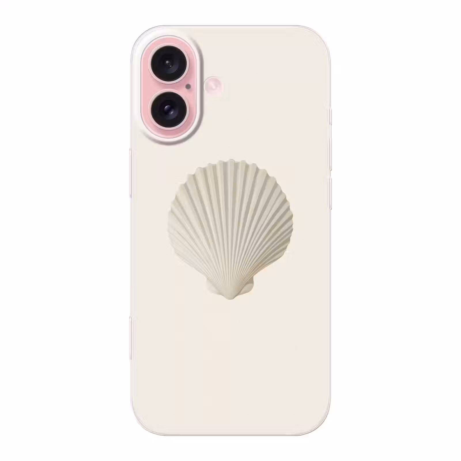 Telefoonhoesje - Schelp - Minimalistisch - Wit — 1