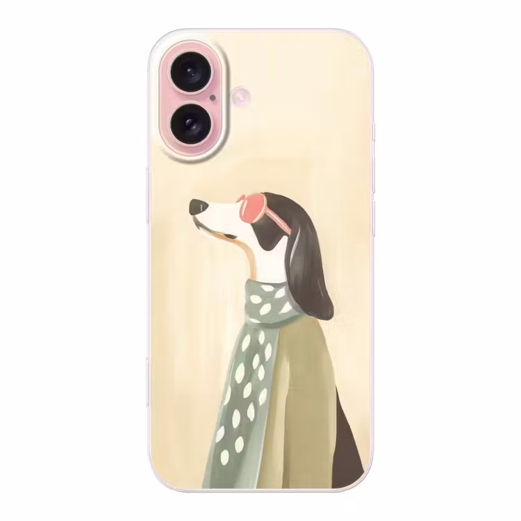 Telefoonhoesje - Hond - Zonnebril - Sjaal — 1